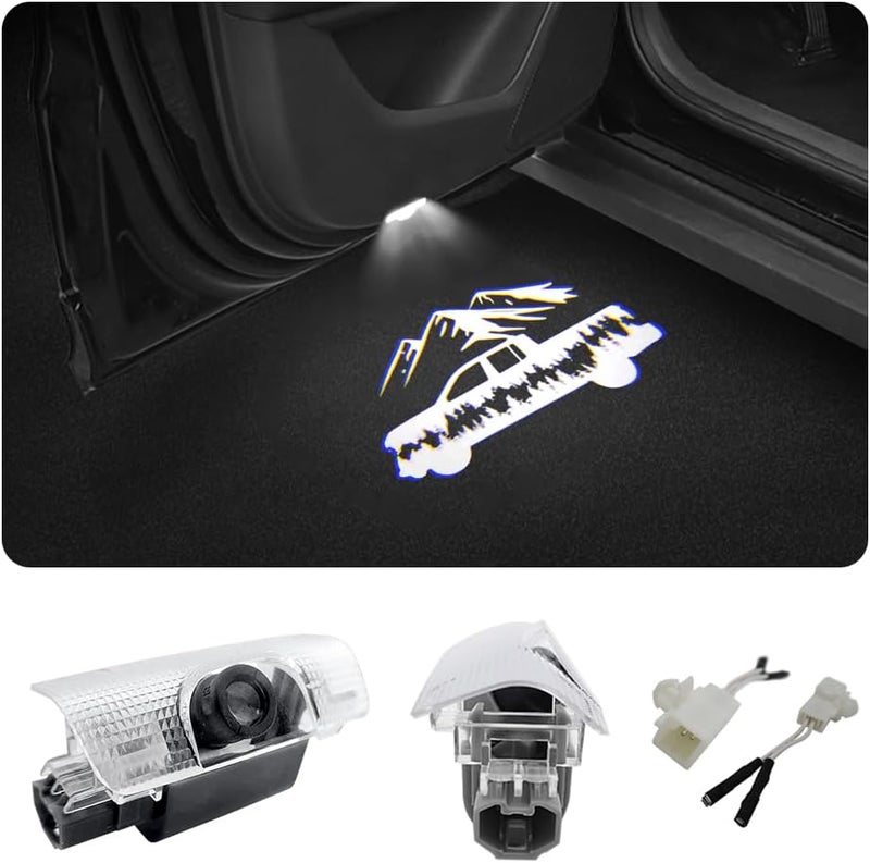 akarin 2 PCS LED Car Door Logo Lights Compatible for Tundra 2007-2011, 2022-present Courtesy Projector Laser Welcome Light Puddle Lamp Car Accessories (for Tundra 2007-2011, 2022-present) - Image 1
